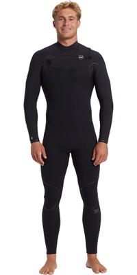 2026 Billabong Mens Furnace Natural 4/3mm Chest Zip Wetsuit ABYW100265 - Black